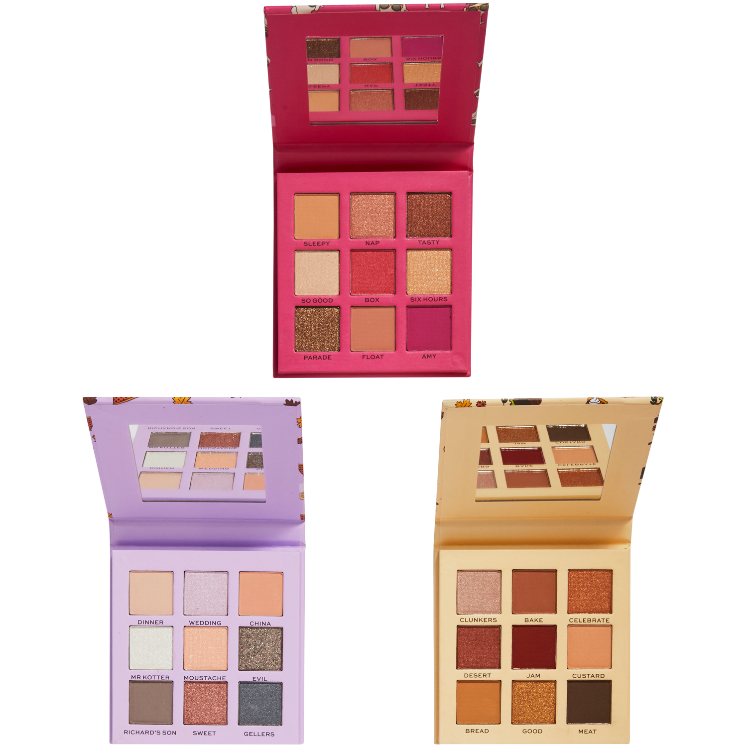 Revolution Makeup X Friends zestaw: paleta cieni do powiek, 3x3 g