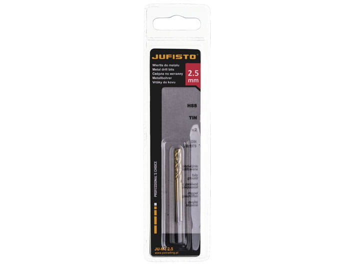 Wiertło do metalu HSS-G TIN 2,5 x 57 mm (2 szt.) JUFISTO