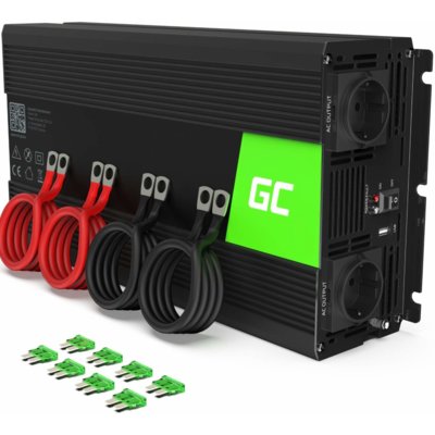Przetwornica GREENCELL 24V na 230V 3000W/6000W Czysta sinusoida