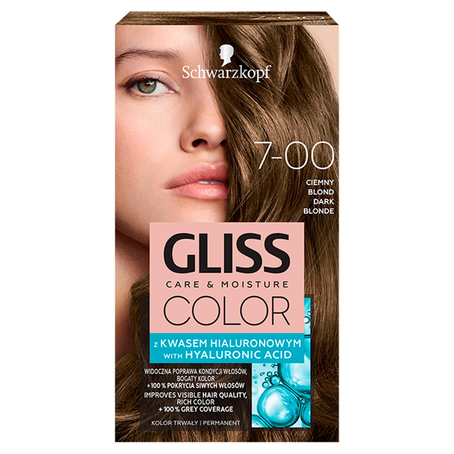 Gliss Color farba do włosów 7-00 ciemny blond, 1 opak.