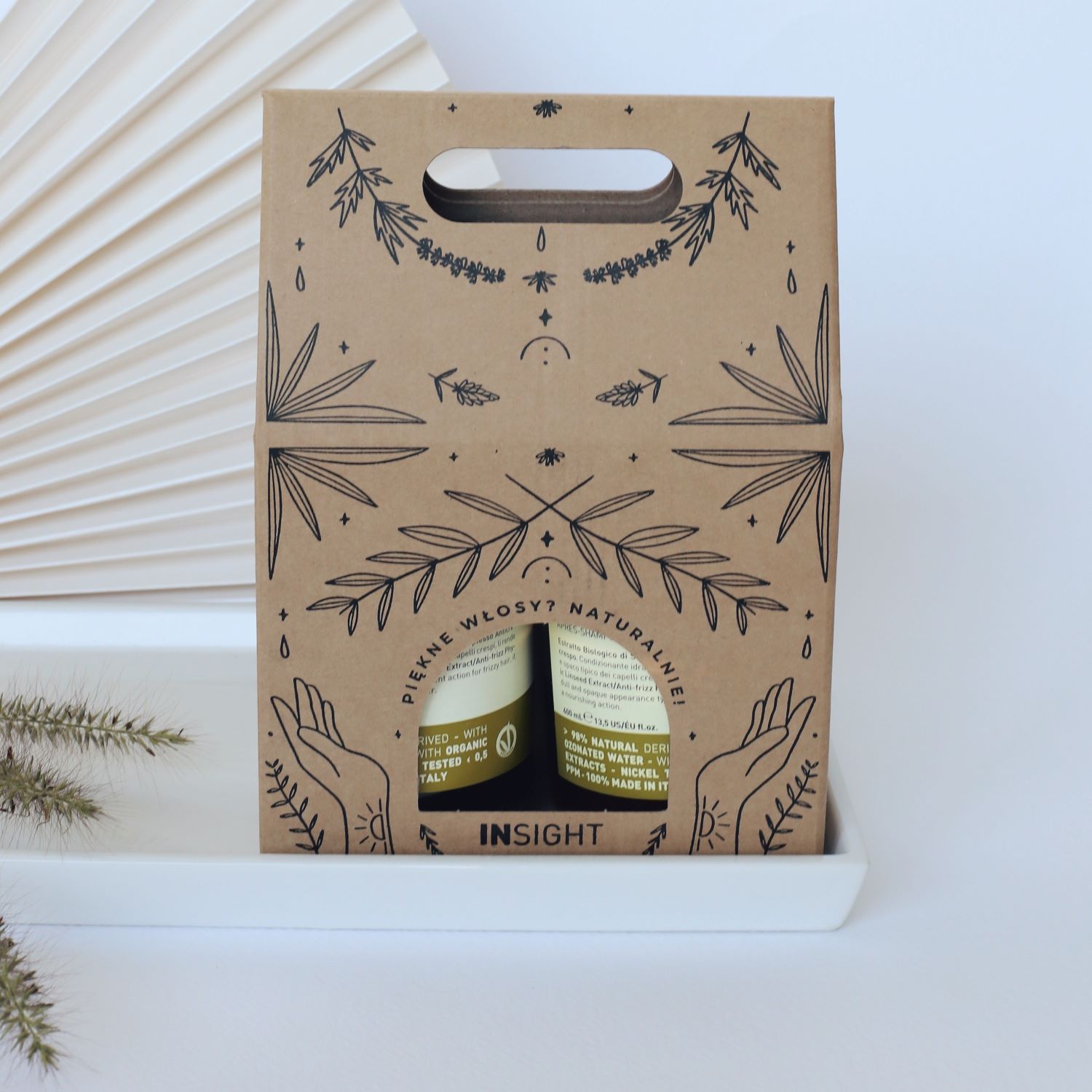 Insight Anti-Frizz zestaw do włosów puszących się: szampon, 400 ml + odżywka, 400 ml