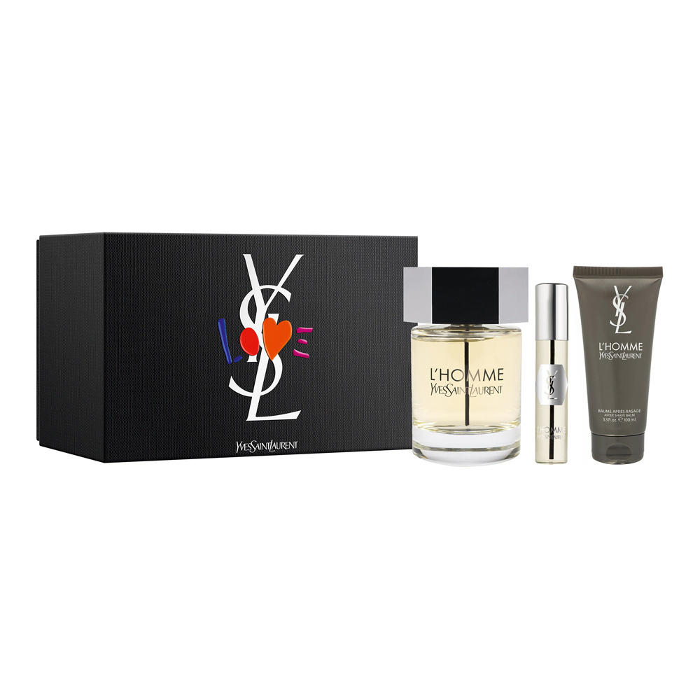 Yves Saint Laurent L'Homme zestaw męski: woda toaletowa, 100 ml + woda toaletowa, 10 ml + balsam po goleniu, 50 ml
