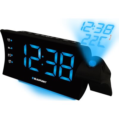 Radiobudzik BLAUPUNKT CRP81USB Czarny, Tuner FM, Projekcja czasu na ścianie,  Czujnik temperatury, Zasilanie Bateryjno-sieciowe