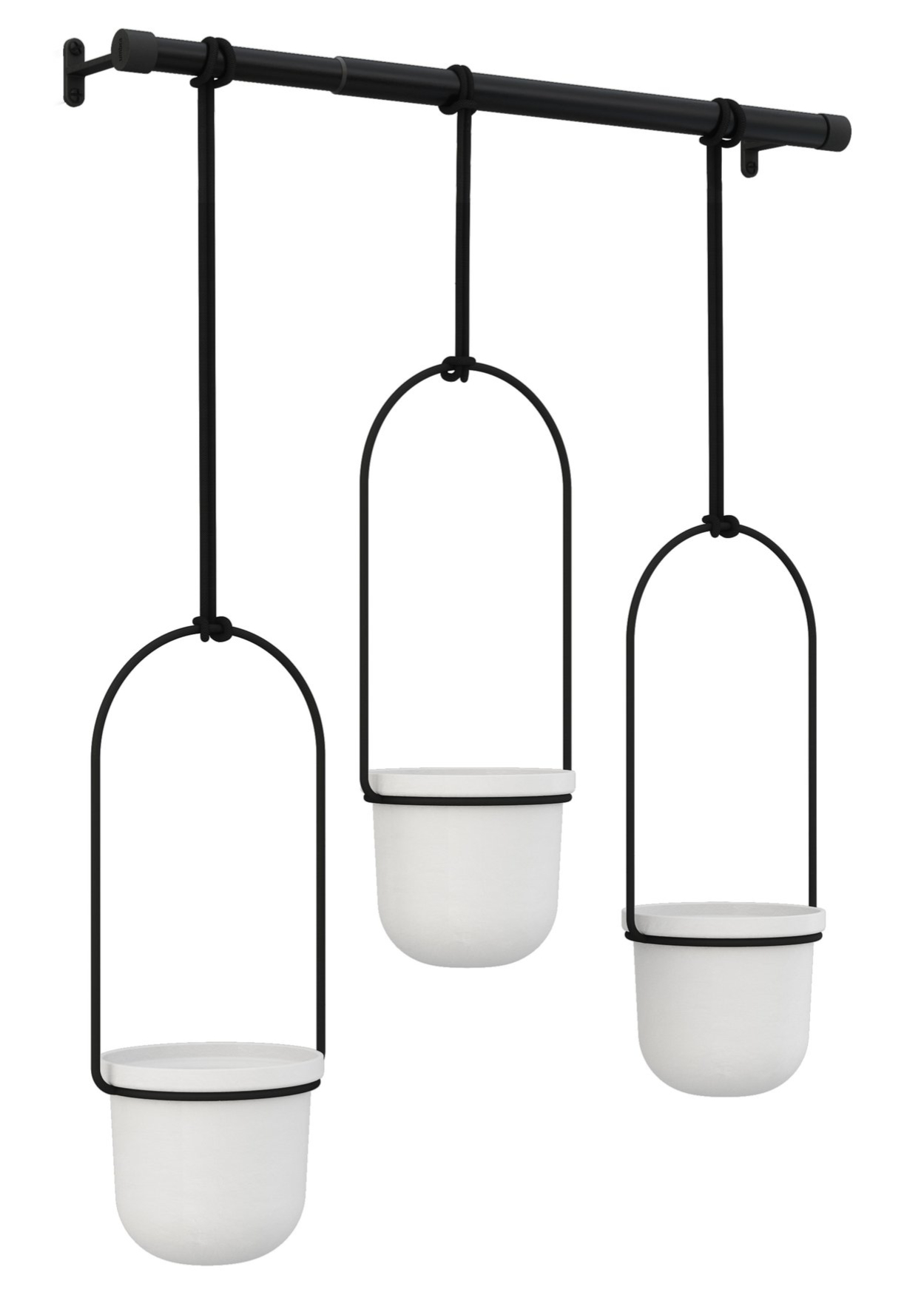 Umbra - Kwietnik Triflora Biało-czarny