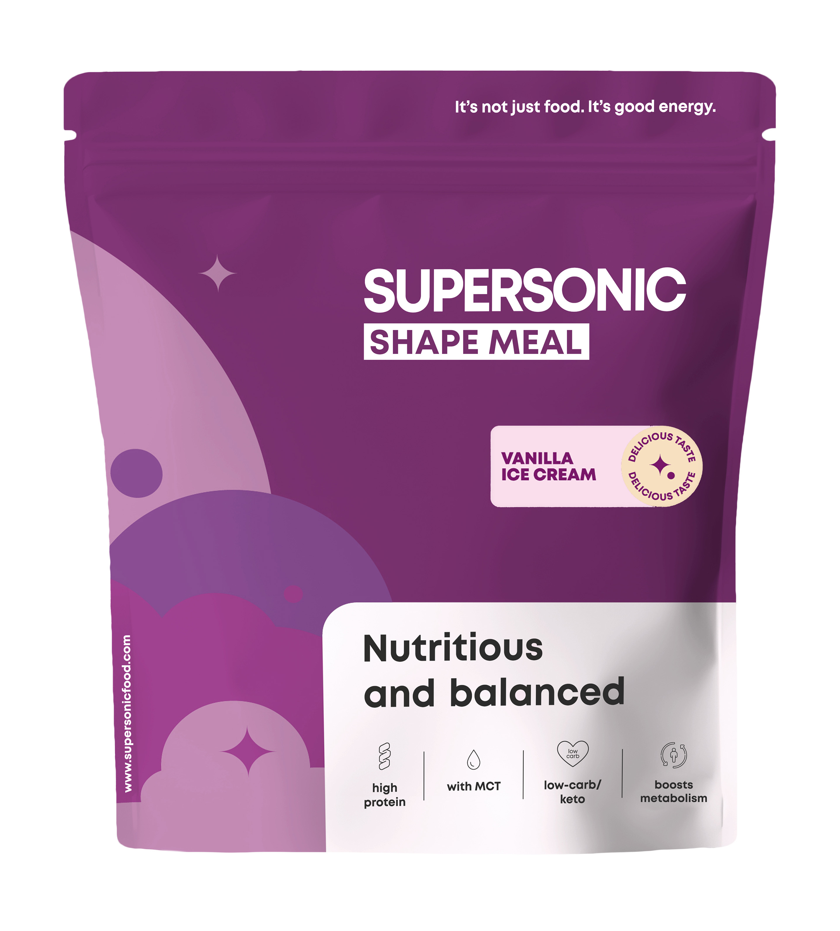 Supersonic Shape Meal pełnowartościowy posiłek o smaku lodów waniliowo śmietankowych, 780 g