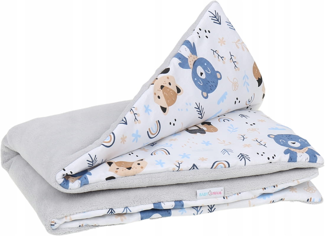 Babymam kocyk dla niemowląt uniwersalny dwustronny