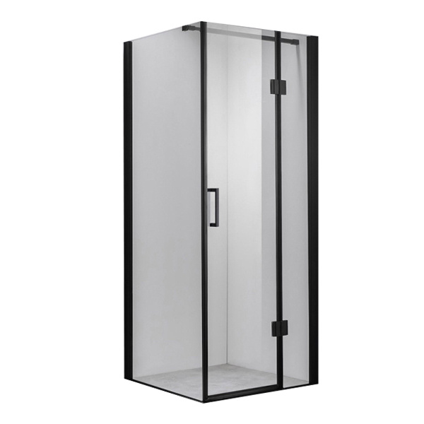 KABINA PRYSZNICOWA KWADRATOWA KZ1390A CZARNA 80x80 CM