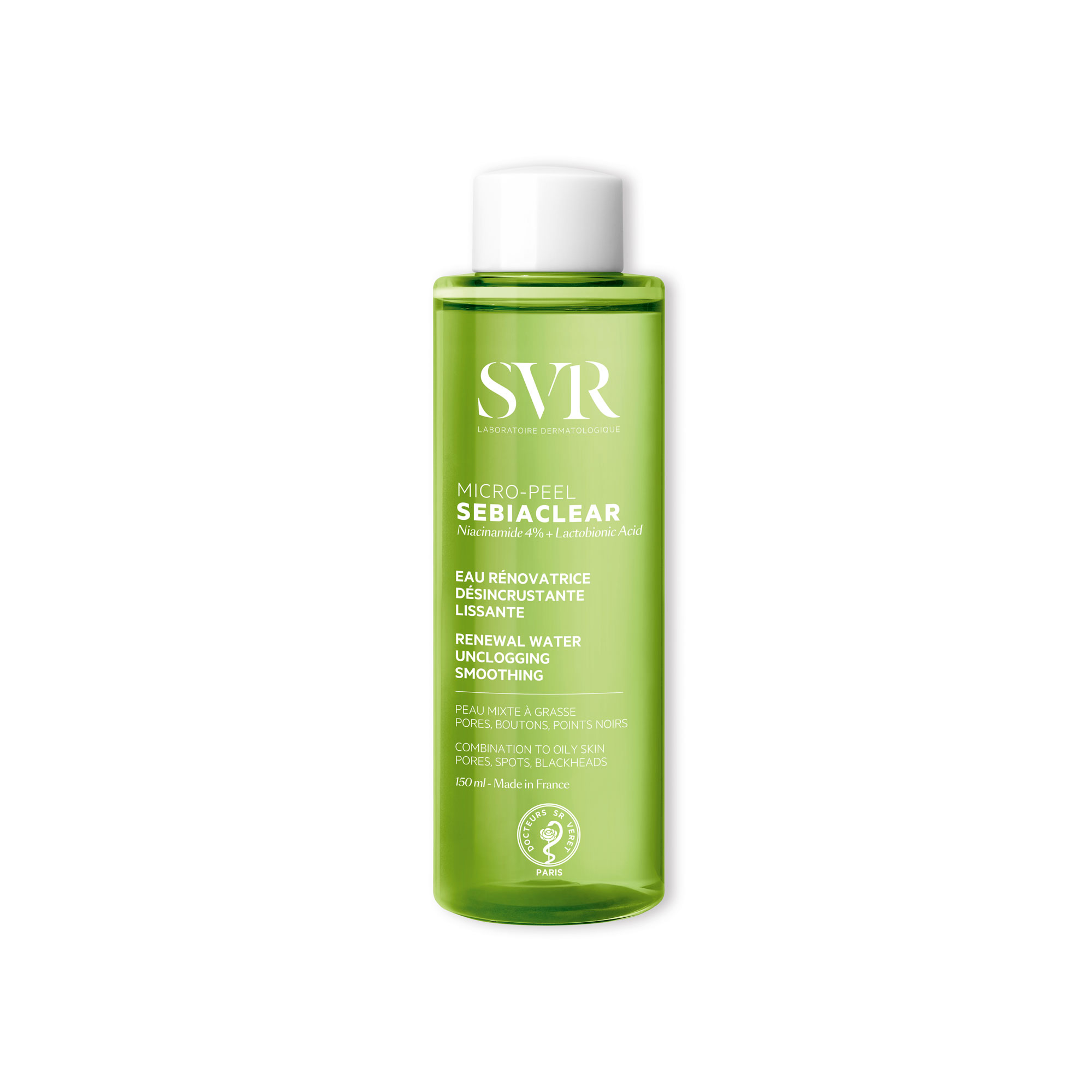 SVR Sebiaclear mikropeelingująca esencja do twarzy, 150 ml