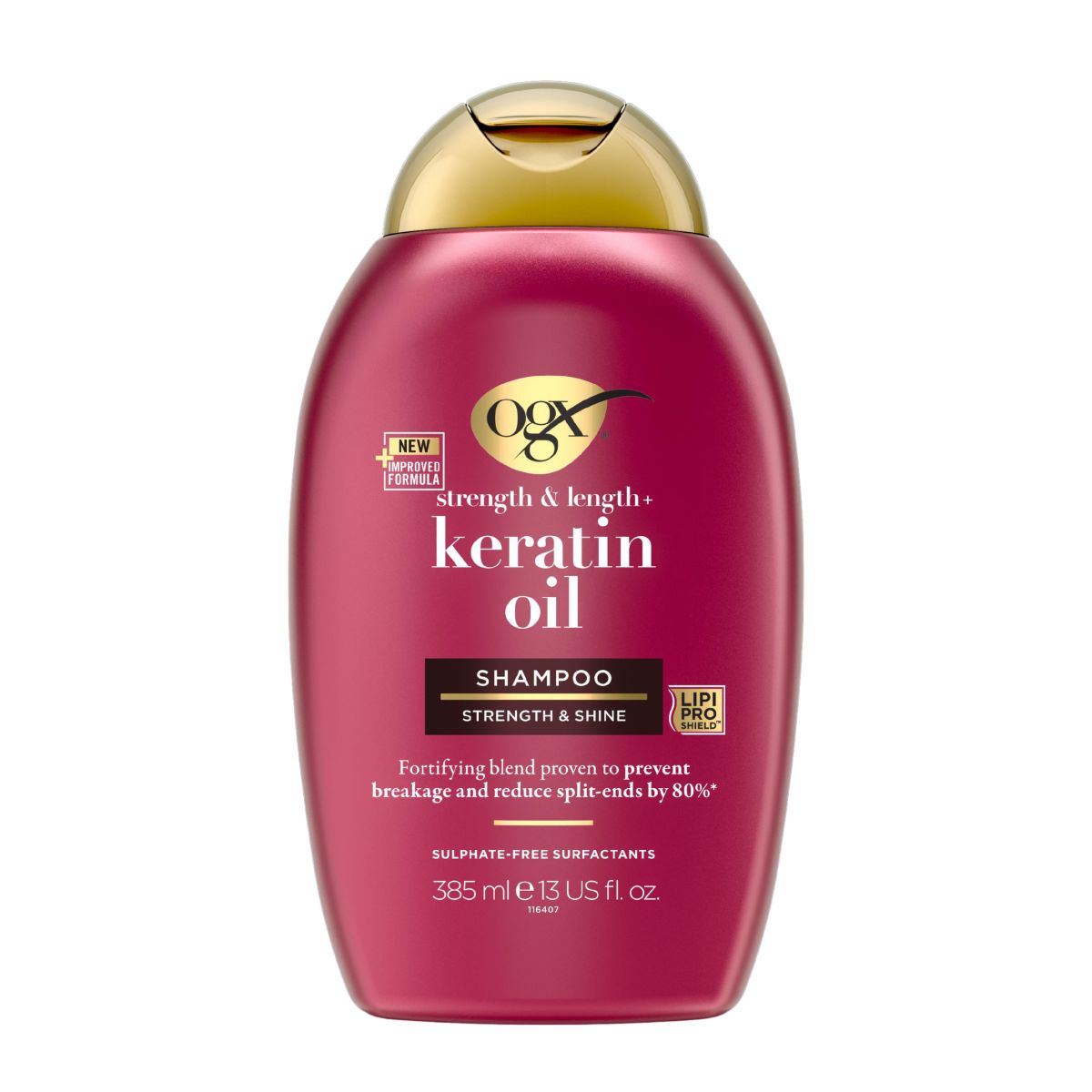 OGX Keratin Oil szampon przeciw łamaniu się włosów, 385 ml