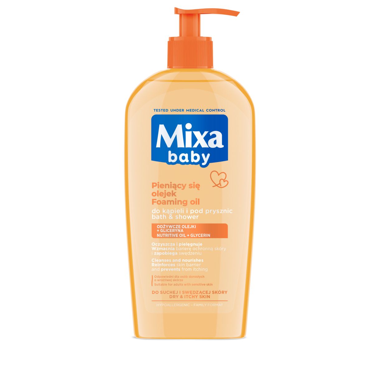 Mixa Baby delikatny płyn do mycia z olejkiem, 400 ml