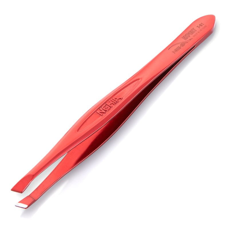 Nghia Nippers Professional pęseta do brwi ze stali nierdzewnej, skośna t-01, 1 szt.