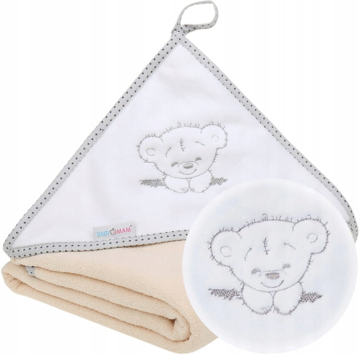 Babymam okrycie kąpielowe ręcznik 100x100 bawełna