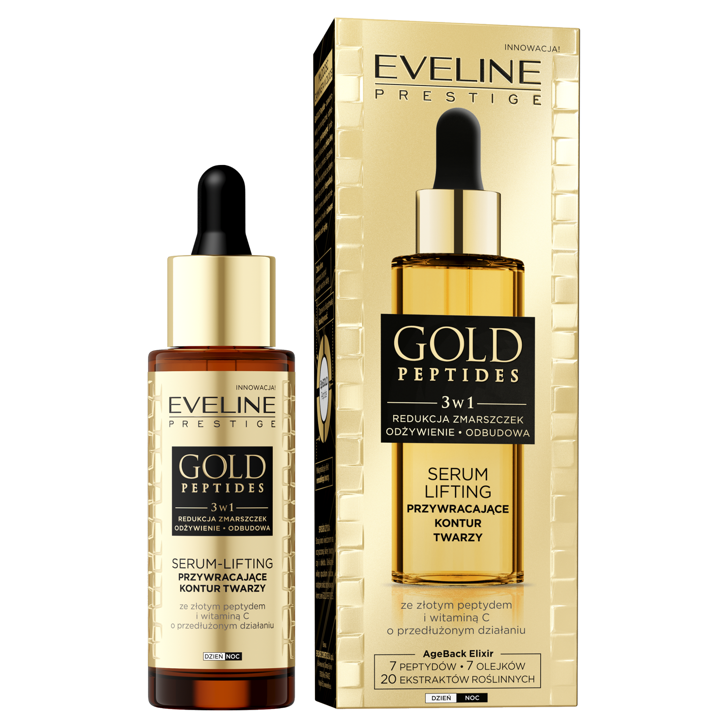 Eveline Prestige Gold Peptides liftingujące serum do twarzy, 30 ml