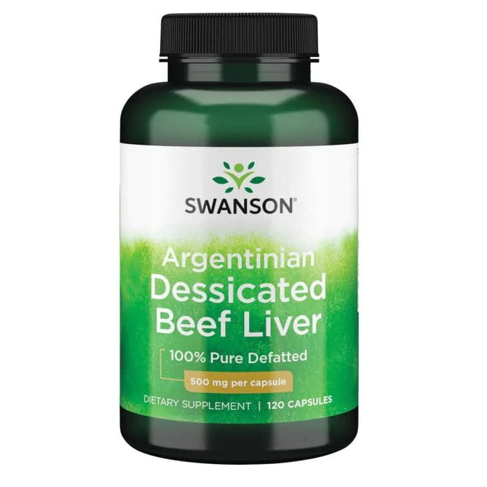 Swanson Beef liver suplement diety, 120 kaps./1 opak.