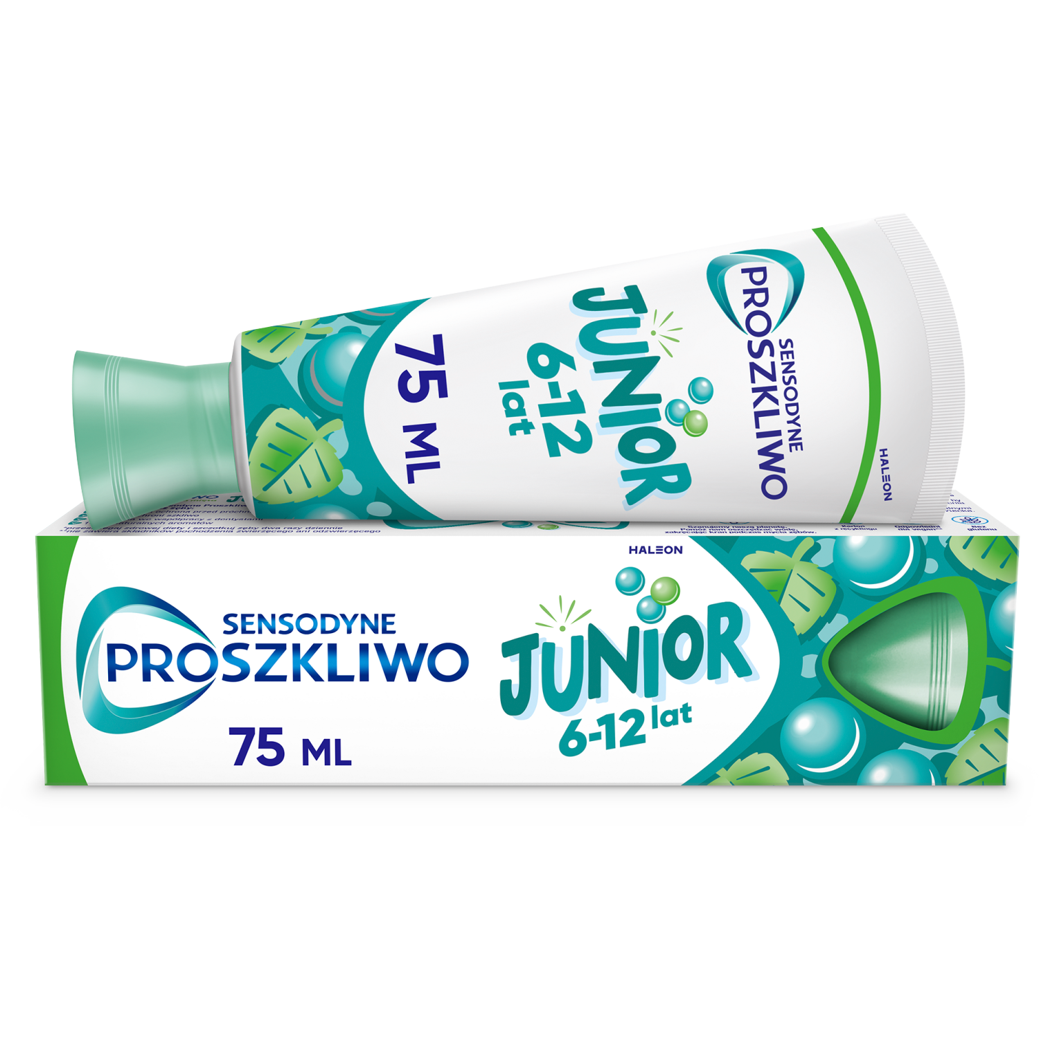 Sensodyne Proszkliwo Junior pasta do mycia zębów z fluorkiem dla dzieci w wieku 6-12 lat, 50 ml