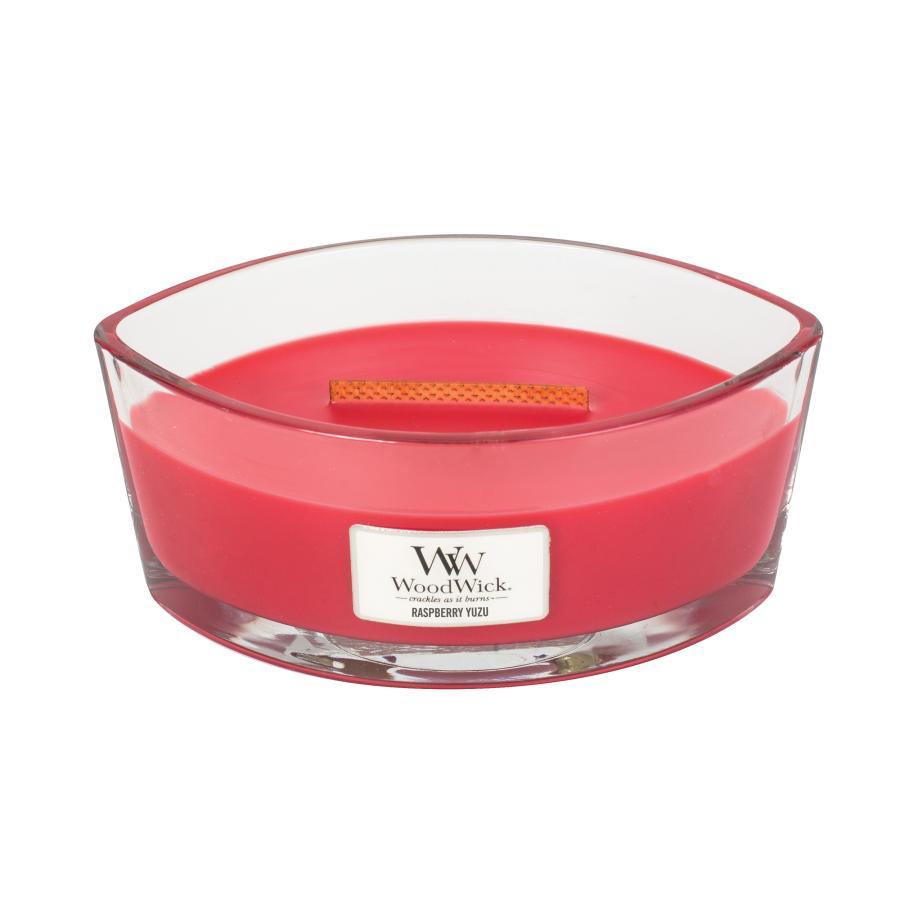 WoodWick - Świeca HearthWick Flame Raspberry Yuzu 60h