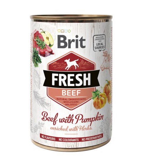 BRIT FRESH Beef with pumpkin 400 g wołowina i dynia mokra karma dla psów