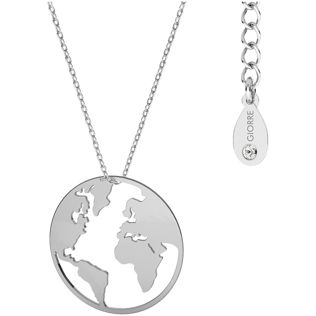 Giorre Kula ziemska naszyjnik ze srebra próby 925, 1 szt.