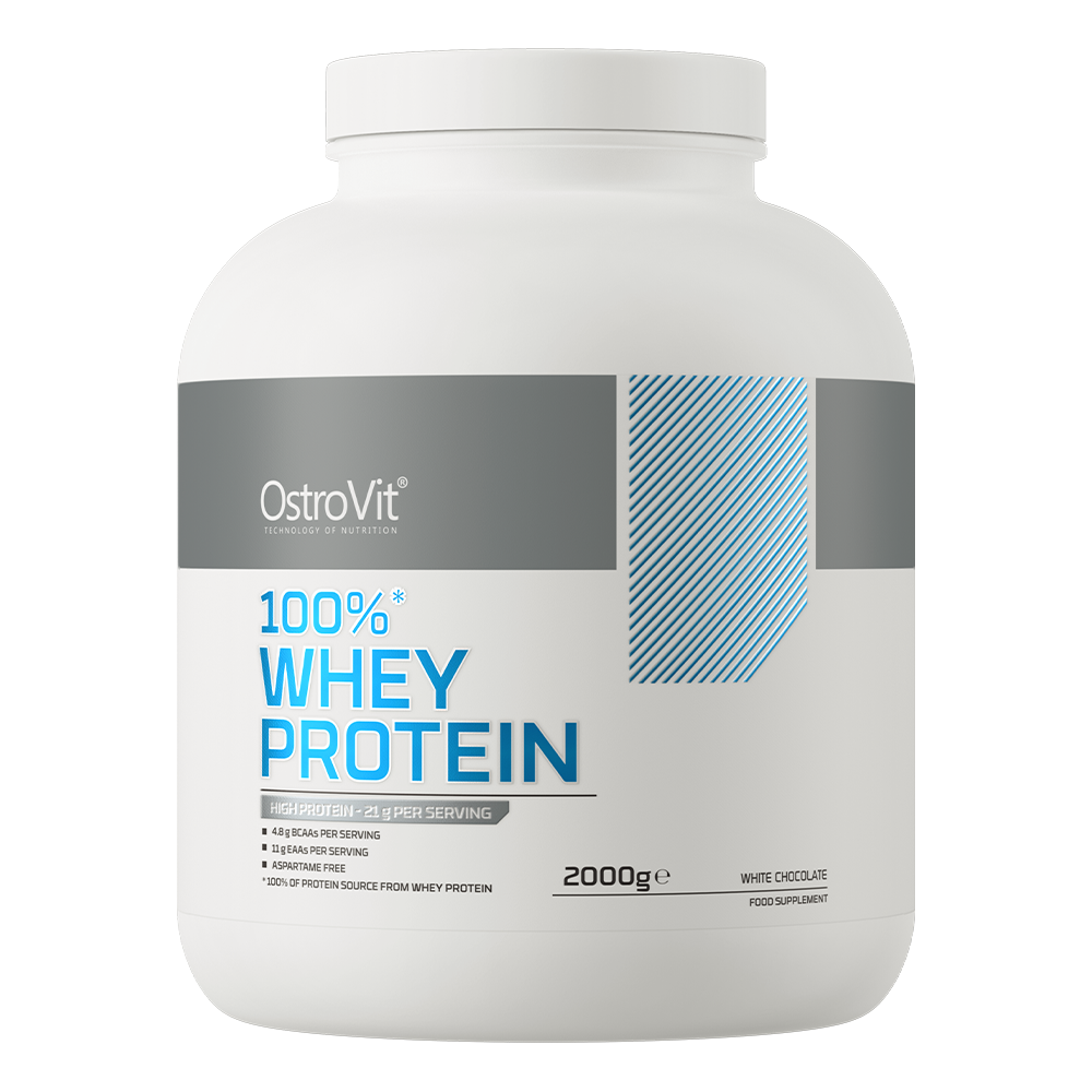 OstroVit 100% Whey Protein białko serwatkowe o smaku białej czekolady, 2000 g