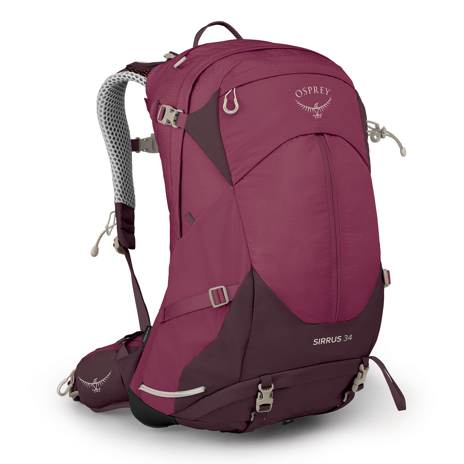 Damski plecak turystyczny Osprey Sirrus 34 elderberry purple/chiru tan - ONE SIZE