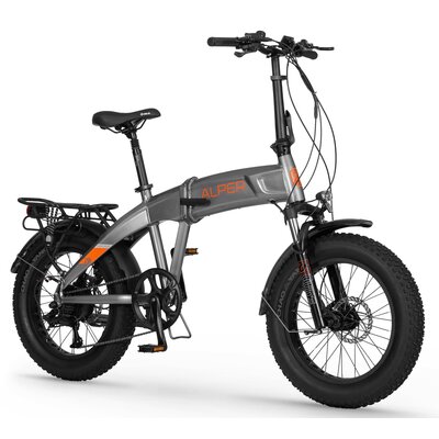 Rower elektryczny ECOBIKE Ezo Alper U20 20 cali Srebrny