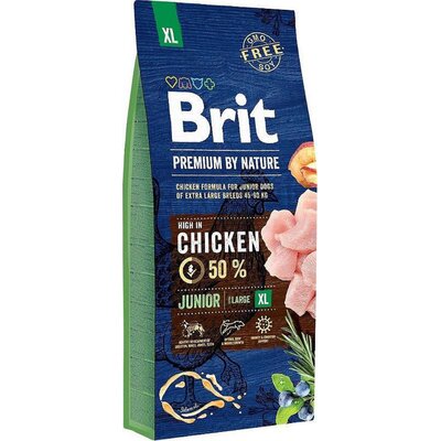 Karma dla psa BRIT Premium By Nature Junior Extra Large Kurczak 15 kg