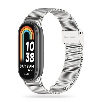 Pasek TECH-PROTECT MilaneseBand do Xiaomi Smart Band 8/9/10/NFC Srebrny