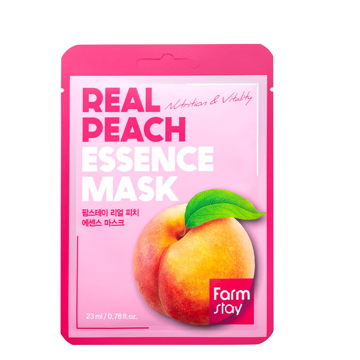 Farmstay Real Peach Essence maska do twarzy, 23 ml