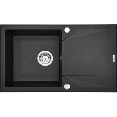 Zlewozmywak jednokomorowy z ociekaczem DEANTE Evora ZQJ 2113 Grafitowy 44x78