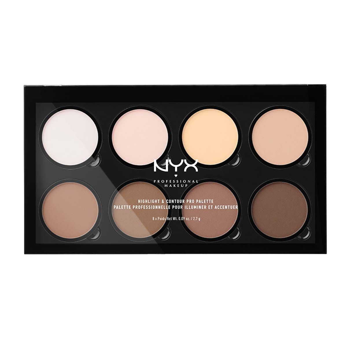 NYX Professional Makeup Highlight & Contour Pro paleta do konturowania twarzy HCPP 01, 21,6 g