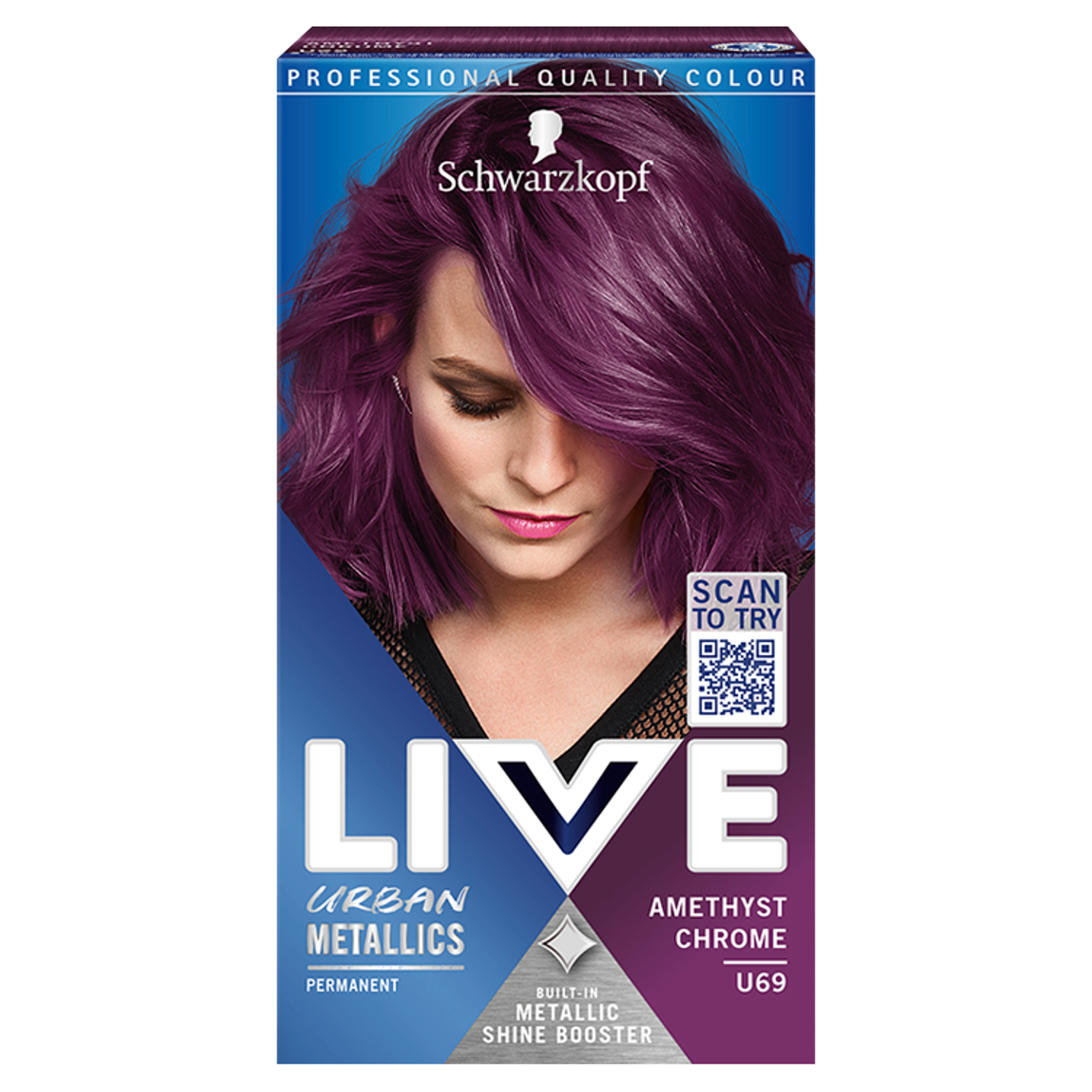 Live Urban Metallics farba do włosów u69 amethyst chrome, 1 opak.