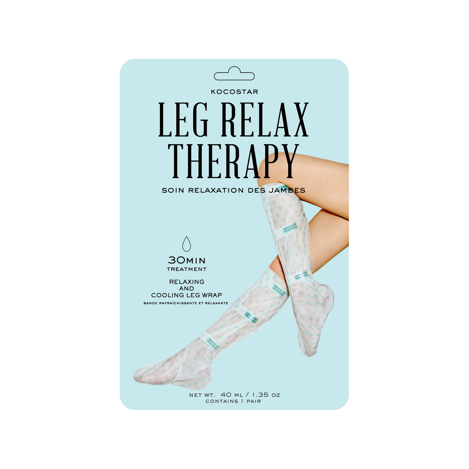 Kocostar Leg Relax Therapy chłodząca maska do stóp w postaci długich skarpetek, 40 ml