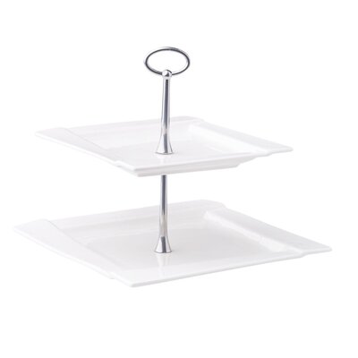 Patera AMBITION Kubiko 61174 2 poziomy Biało-srebrny