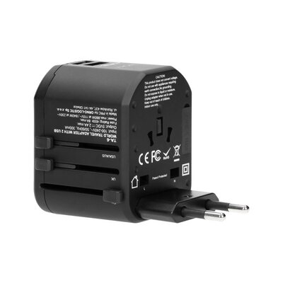 Adapter podróżny ORNO USA/UK/EURO/AUS Virone TA-6 Czarny