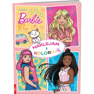 Kolorowanka Barbie Naklejam i koloruję NAK-1103