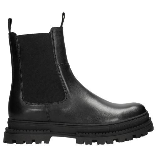 Wojas Czarne Botki Męskie Sztyblety Z Czarnej Skóry Licowej