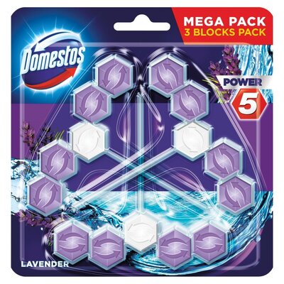 Kostka do WC DOMESTOS Power 5 Lavender 3x55g
