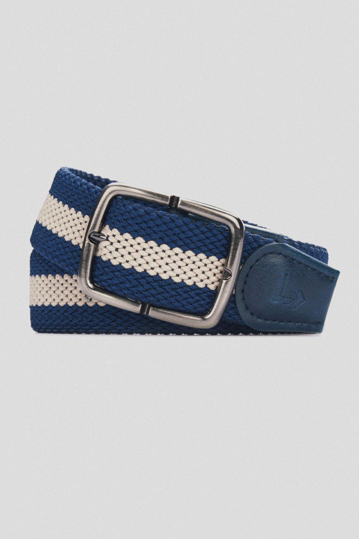 Lancerto Pasek Pleciony Niebieski Dwustronny Merano