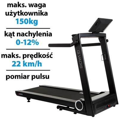 Bieżnia elektryczna HAMMER Q Vadis 10.0 2200W 22km/h