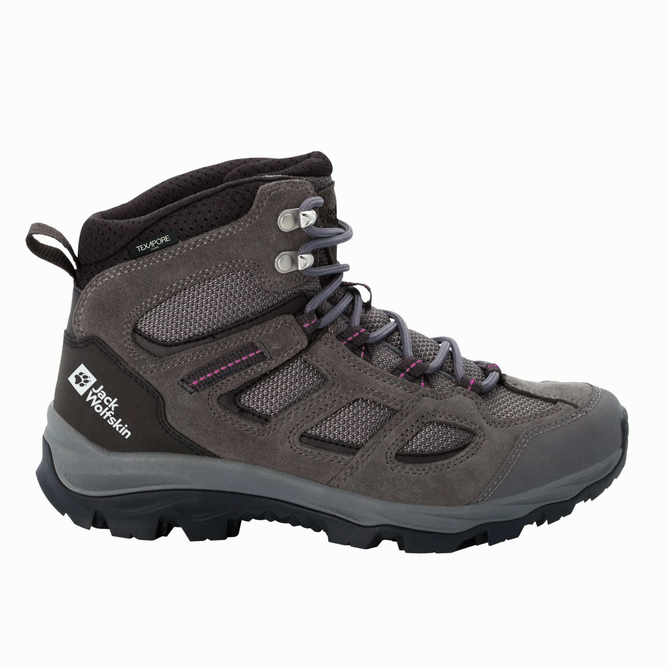 Buty damskie górskie Jack Wolfskin VOJO 3 TEXAPORE MID W tarmac grey / pink - 40