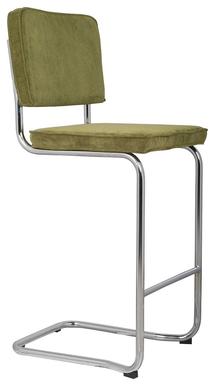 Zuiver - Stołek barowy RIDGE KINK RIB (zielony)