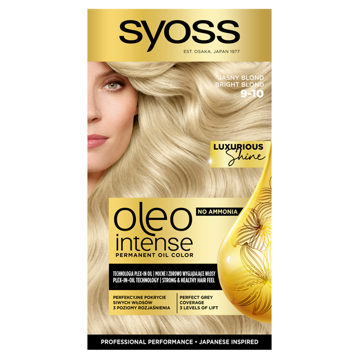 Syoss Oleo Intense farba do włosów bez amoniaku 9-10 jasny blond, 1 opak.