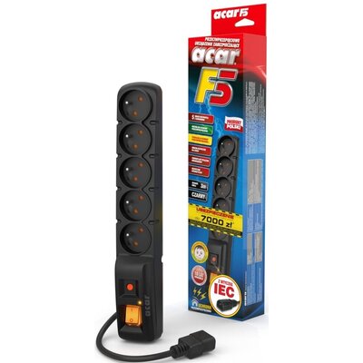 Listwa ACAR F5 IEC W0087 (3 m) Czarny