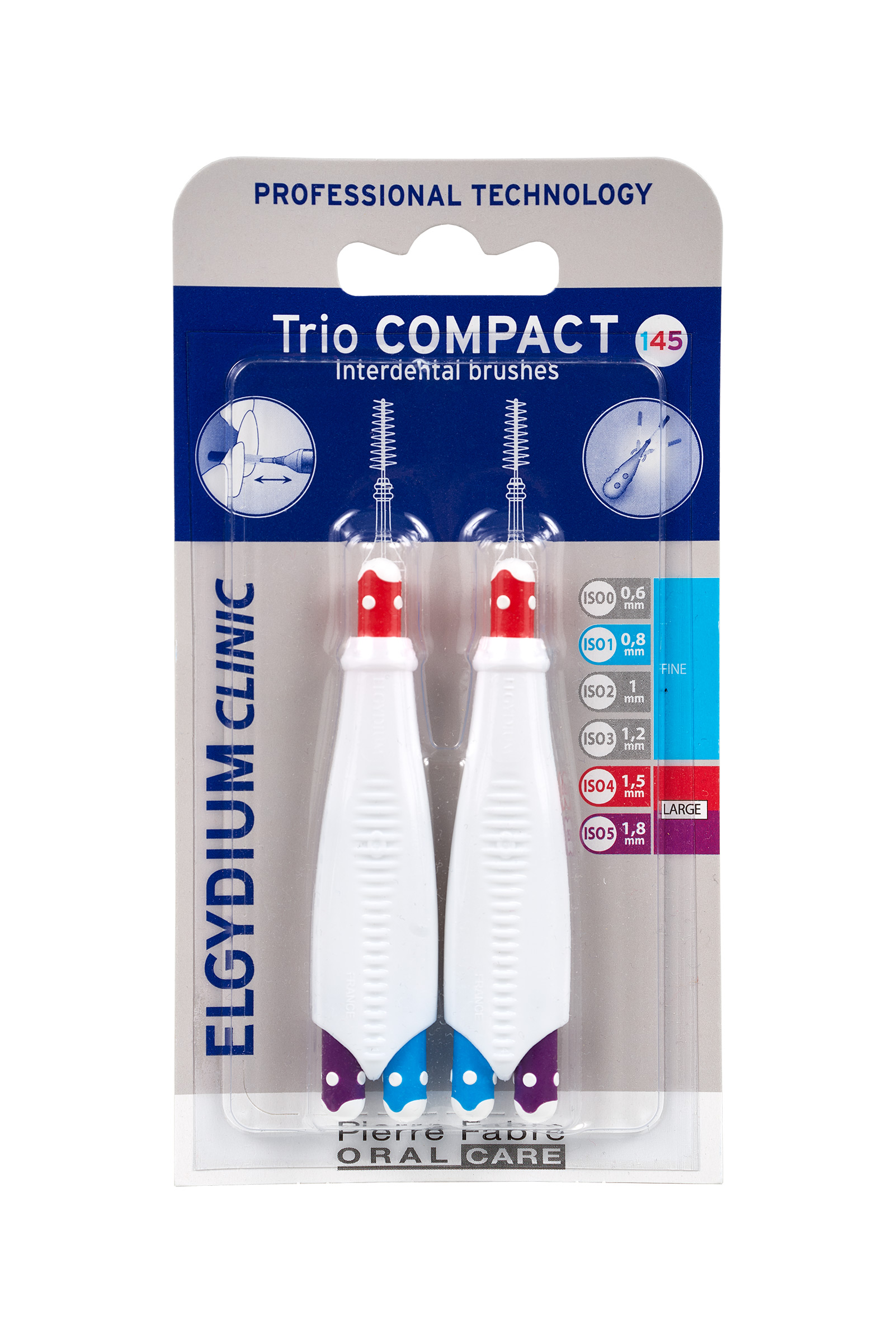 Elgydium Clinic Trio Compact 145, szczoteczki międzyzębowe, 2 sztuki