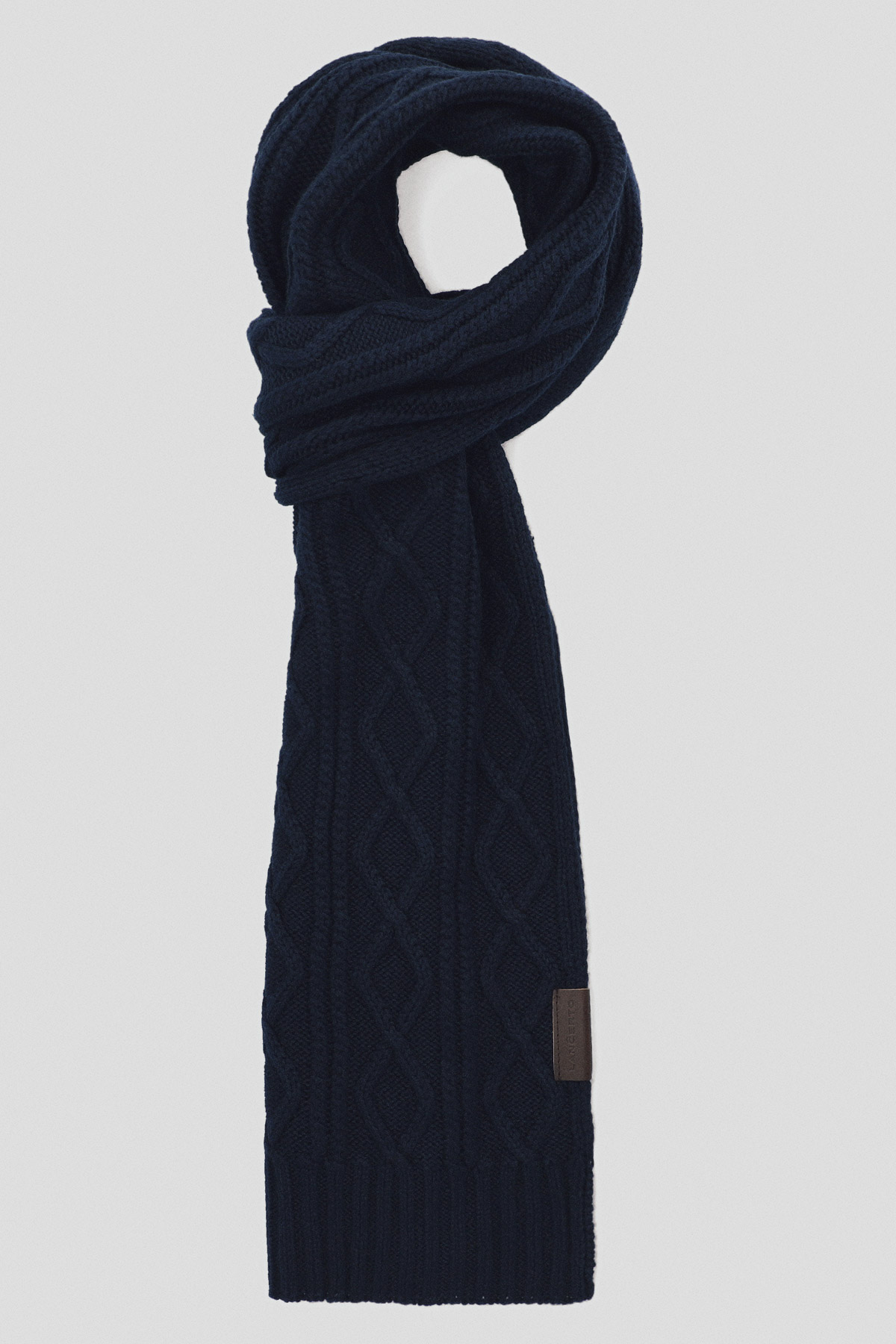 Lancerto Szal z Bawełną Granatowy Lionel