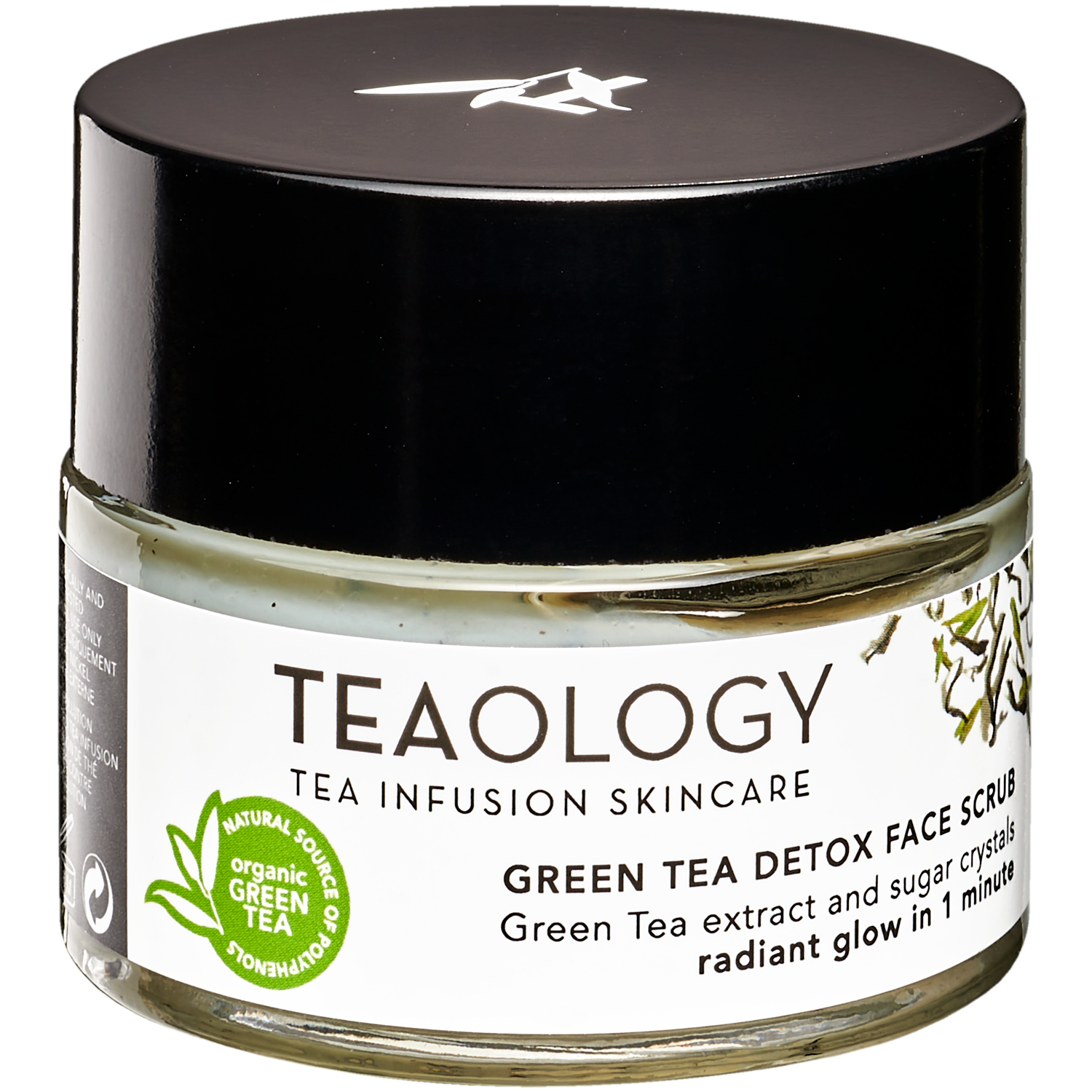 Teaology Tea Infusion Skincare peeling do twarzy na bazie naparu zielonej herbaty i cukru, 50 ml