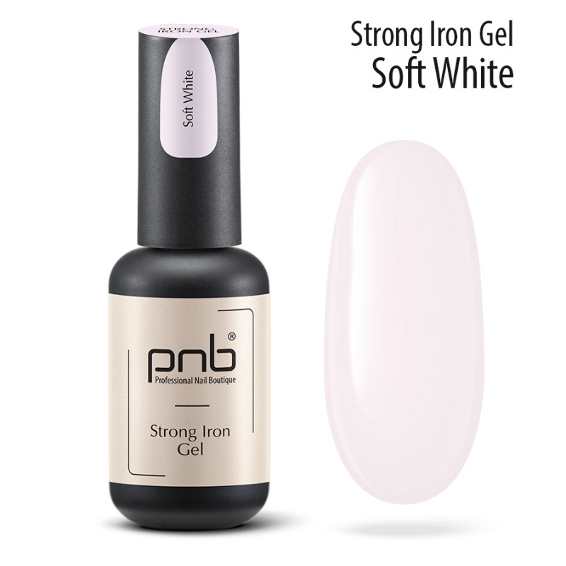 PNB Strong Iron Gel żel modelujący do paznokci UV/LED soft white biały, 8 ml