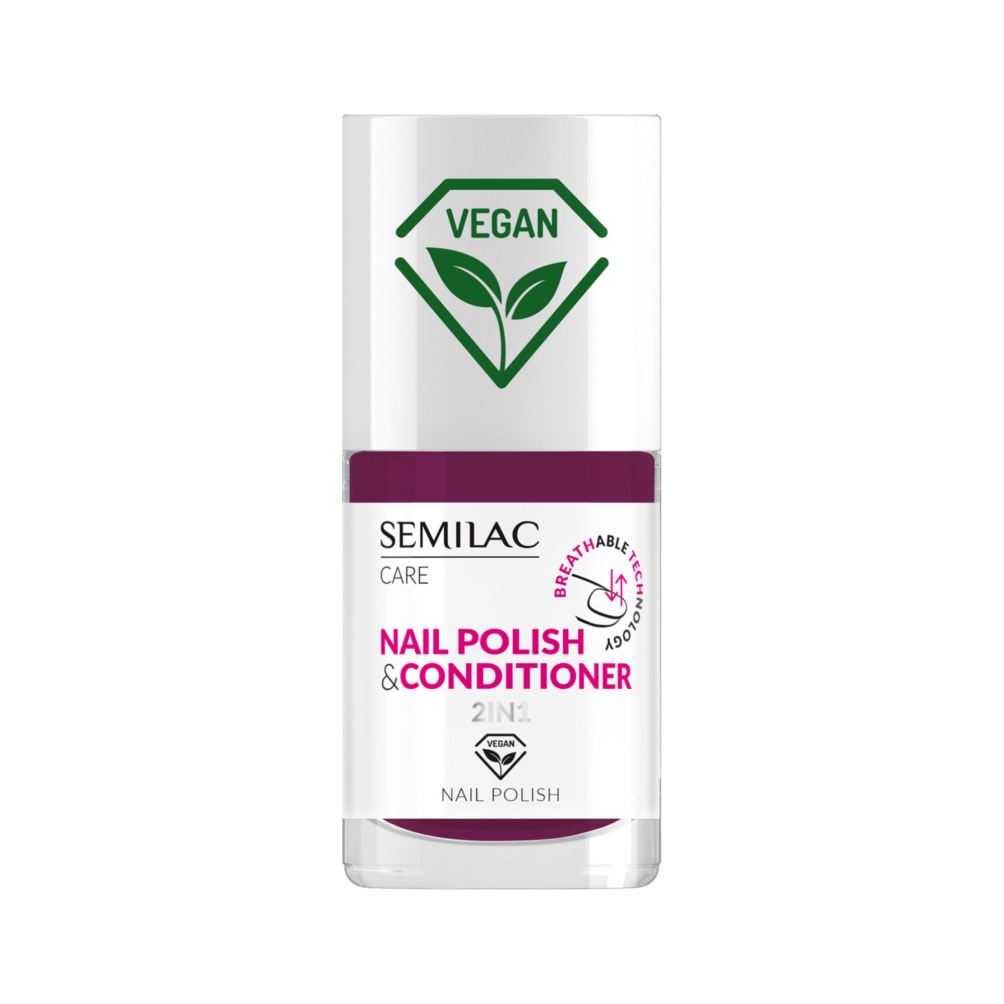 Semilac Vegan klasyczny lakier do paznokci z odżywką 027, 7 ml