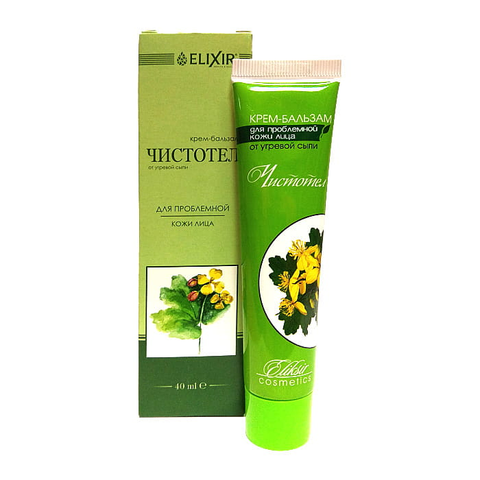 Krem z glistnikiem do cery tłustej, trądzikowej 40ml (ELIXIR)