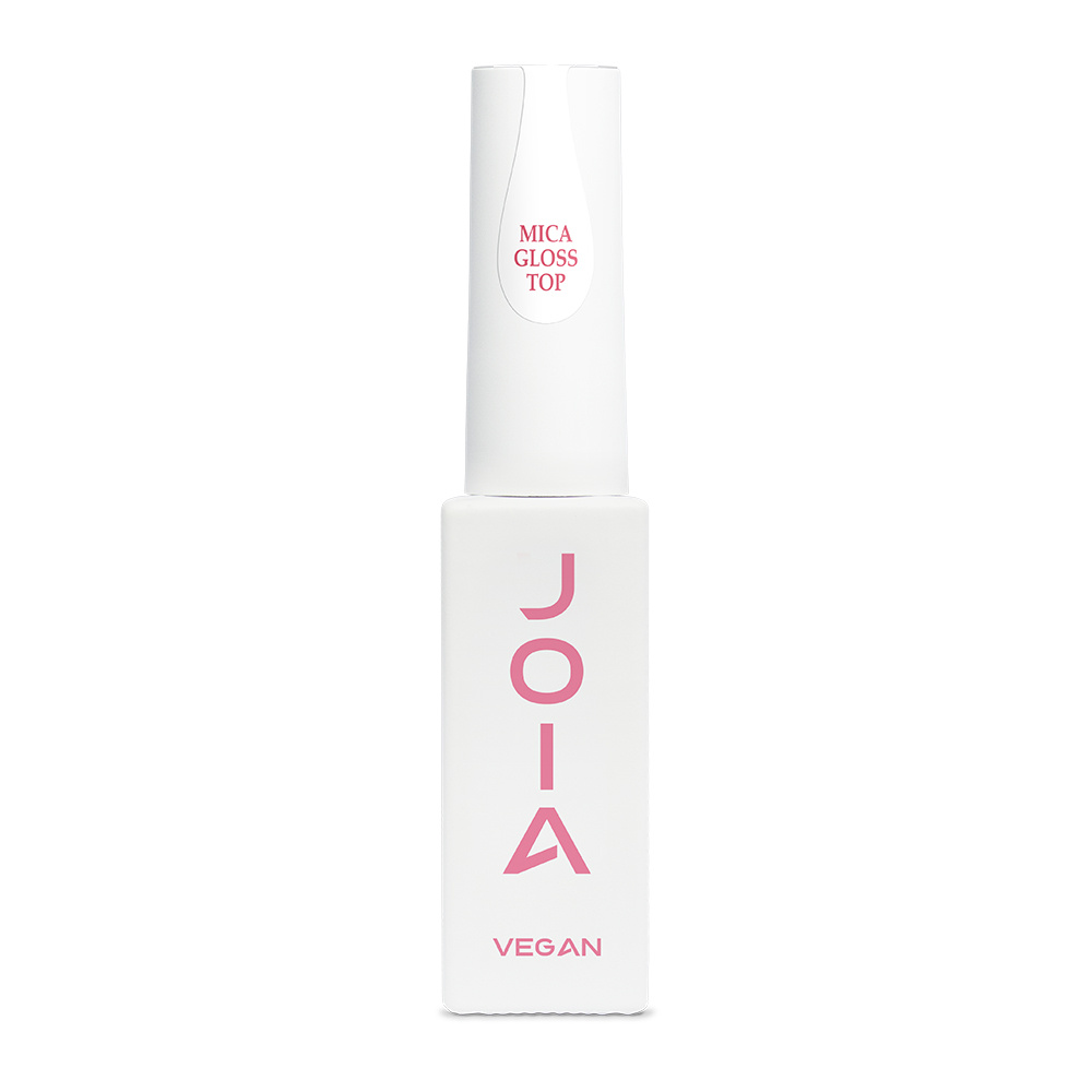 Joia Vegan Mica Gloss top hybrydowy no wipe przezroczysty, 8 ml